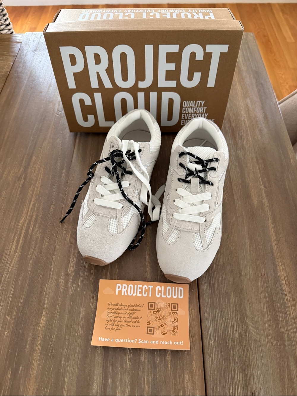 Project Cloud Leather Barefoot  Women’s Memory Foam Lace-Up Sneakers. Size 8. - Picture 10 of 10